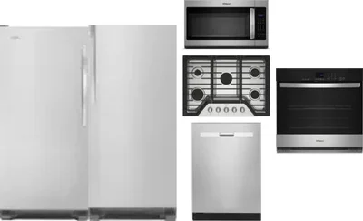6 Piece Package Includes Refrigerator, Freezer, Cooktop, Wall Oven, Microwave And Dishwasher