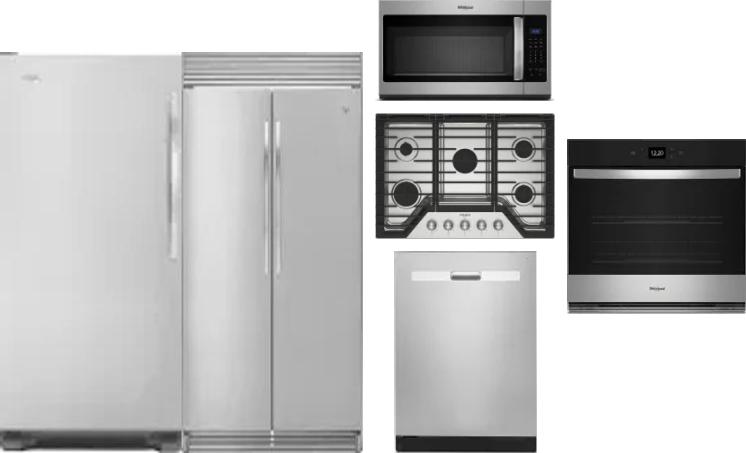 6 Piece Package Includes Refrigerator, Freezer, Cooktop, Wall Oven, Microwave And Dishwasher