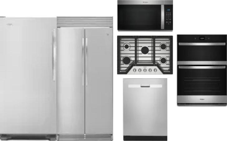 6 Piece Package Includes Refrigerator, Freezer, Cooktop, Wall Oven, Microwave And Dishwasher