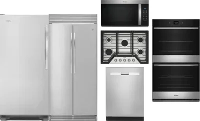 6 Piece Package Includes Refrigerator, Freezer, Cooktop, Wall Oven, Microwave And Dishwasher