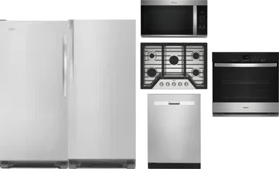 6 Piece Package Includes Refrigerator, Freezer, Cooktop, Wall Oven, Microwave And Dishwasher