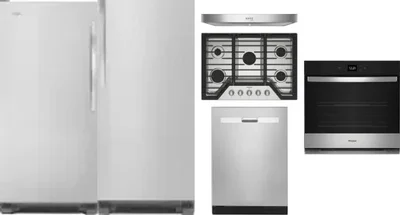 6 Piece Package Includes Refrigerator, Freezer, Cooktop, Wall Oven, Hood And Dishwasher