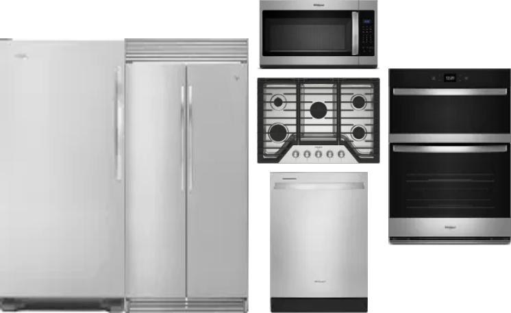 6 Piece Package Includes Refrigerator, Freezer, Cooktop, Wall Oven, Microwave And Dishwasher