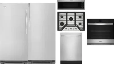 6 Piece Package Includes Refrigerator, Freezer, Cooktop, Wall Oven, Microwave And Dishwasher