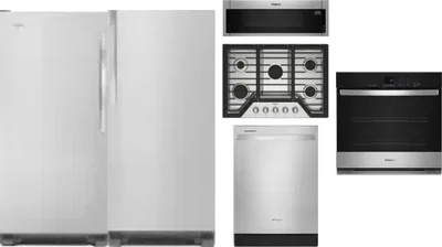 6 Piece Package Includes Refrigerator, Freezer, Cooktop, Wall Oven, Microwave And Dishwasher