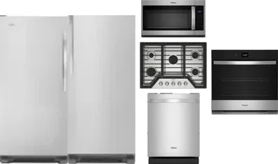 6 Piece Package Includes Refrigerator, Freezer, Cooktop, Wall Oven, Microwave And Dishwasher