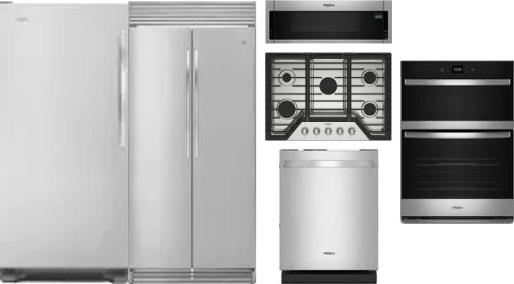 6 Piece Package Includes Refrigerator, Freezer, Cooktop, Wall Oven, Microwave And Dishwasher