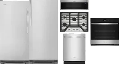 6 Piece Package Includes Refrigerator, Freezer, Cooktop, Wall Oven, Microwave And Dishwasher