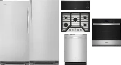 6 Piece Package Includes Refrigerator, Freezer, Cooktop, Wall Oven, Microwave And Dishwasher