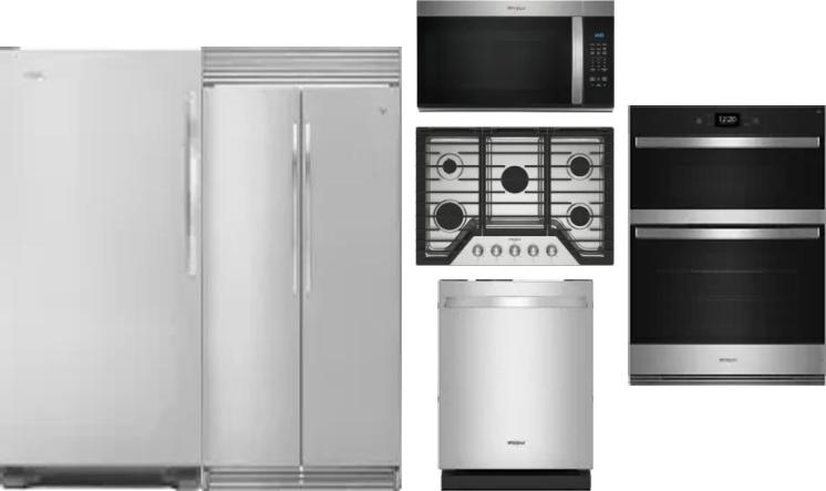 6 Piece Package Includes Refrigerator, Freezer, Cooktop, Wall Oven, Microwave And Dishwasher