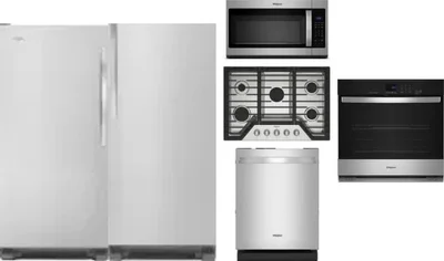 6 Piece Package Includes Refrigerator, Freezer, Cooktop, Wall Oven, Microwave And Dishwasher