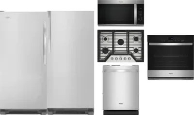 6 Piece Package Includes Refrigerator, Freezer, Cooktop, Wall Oven, Microwave And Dishwasher