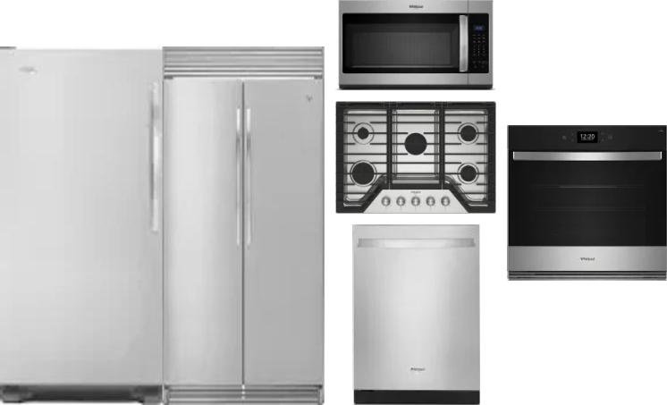 6 Piece Package Includes Refrigerator, Freezer, Cooktop, Wall Oven, Microwave And Dishwasher