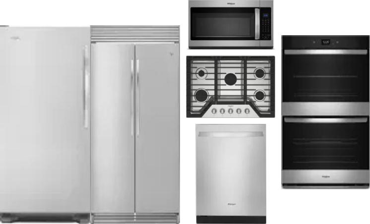 6 Piece Package Includes Refrigerator, Freezer, Cooktop, Wall Oven, Microwave And Dishwasher