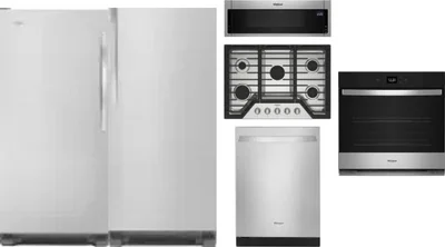 6 Piece Package Includes Refrigerator, Freezer, Cooktop, Wall Oven, Microwave And Dishwasher