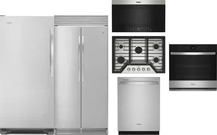 6 Piece Package Includes Refrigerator, Freezer, Cooktop, Wall Oven, Microwave And Dishwasher