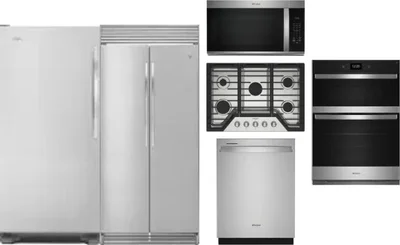6 Piece Package Includes Refrigerator, Freezer, Cooktop, Wall Oven, Microwave And Dishwasher