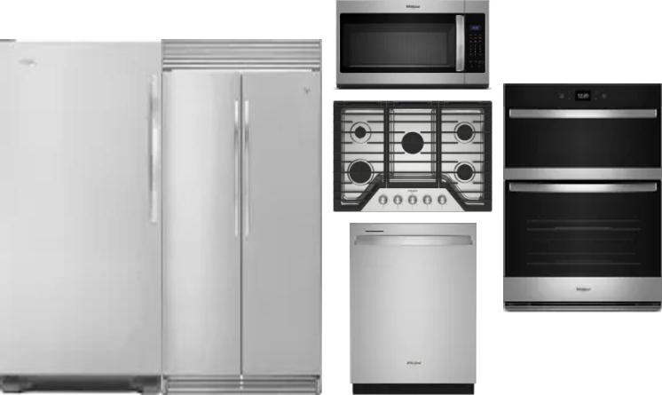6 Piece Package Includes Refrigerator, Freezer, Cooktop, Wall Oven, Microwave And Dishwasher