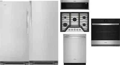 6 Piece Package Includes Refrigerator, Freezer, Cooktop, Wall Oven, Microwave And Dishwasher