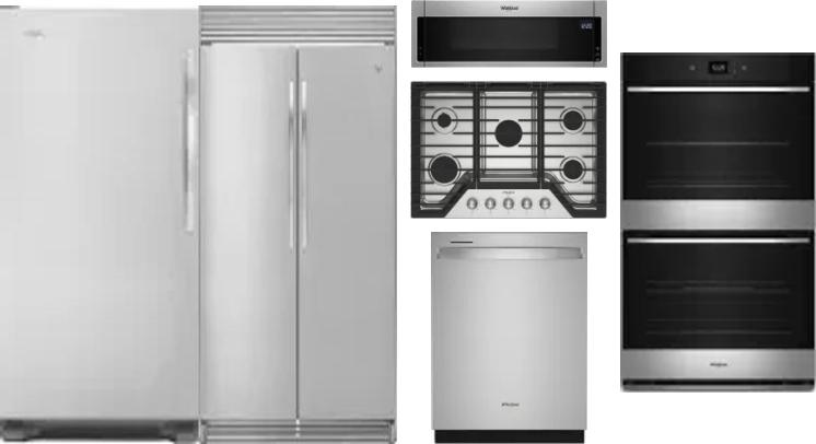 6 Piece Package Includes Refrigerator, Freezer, Cooktop, Wall Oven, Microwave And Dishwasher