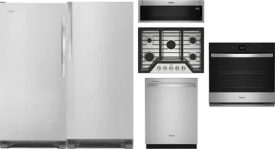 6 Piece Package Includes Refrigerator, Freezer, Cooktop, Wall Oven, Microwave And Dishwasher