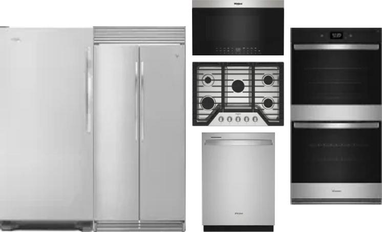 6 Piece Package Includes Refrigerator, Freezer, Cooktop, Wall Oven, Microwave And Dishwasher