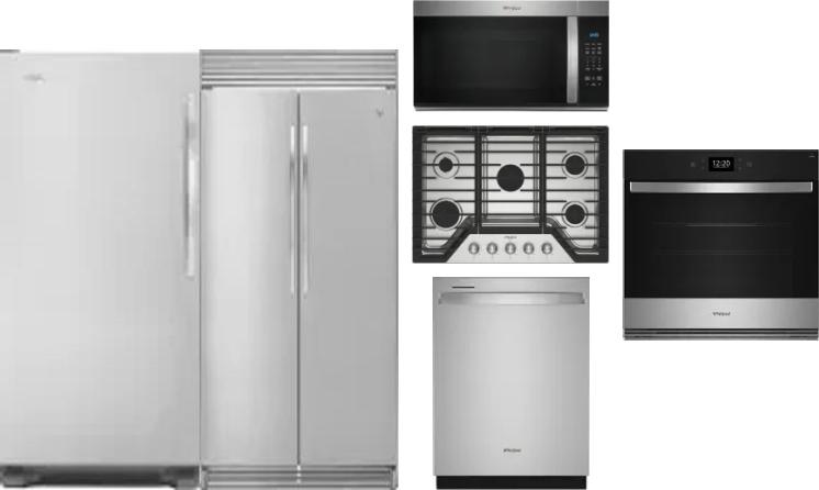 6 Piece Package Includes Refrigerator, Freezer, Cooktop, Wall Oven, Microwave And Dishwasher