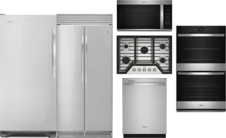 6 Piece Package Includes Refrigerator, Freezer, Cooktop, Wall Oven, Microwave And Dishwasher