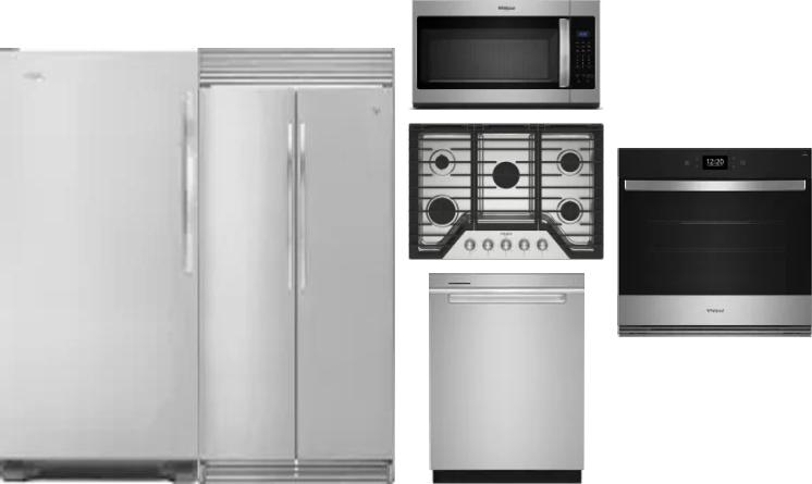 6 Piece Package Includes Refrigerator, Freezer, Cooktop, Wall Oven, Microwave And Dishwasher