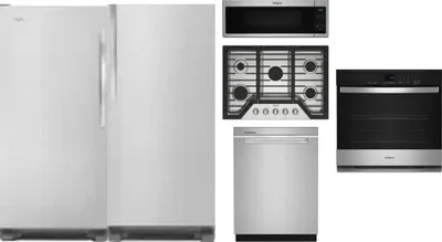 6 Piece Package Includes Refrigerator, Freezer, Cooktop, Wall Oven, Microwave And Dishwasher