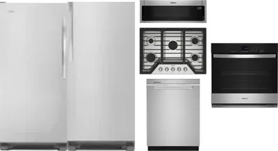 6 Piece Package Includes Refrigerator, Freezer, Cooktop, Wall Oven, Microwave And Dishwasher
