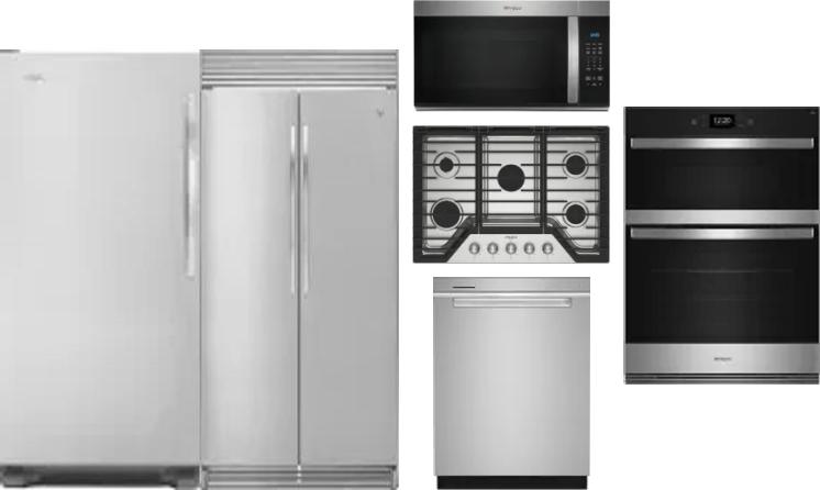 6 Piece Package Includes Refrigerator, Freezer, Cooktop, Wall Oven, Microwave And Dishwasher