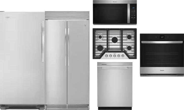 6 Piece Package Includes Refrigerator, Freezer, Cooktop, Wall Oven, Microwave And Dishwasher