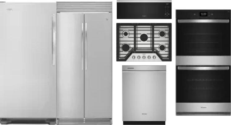 6 Piece Package Includes Refrigerator, Freezer, Cooktop, Wall Oven, Microwave And Dishwasher