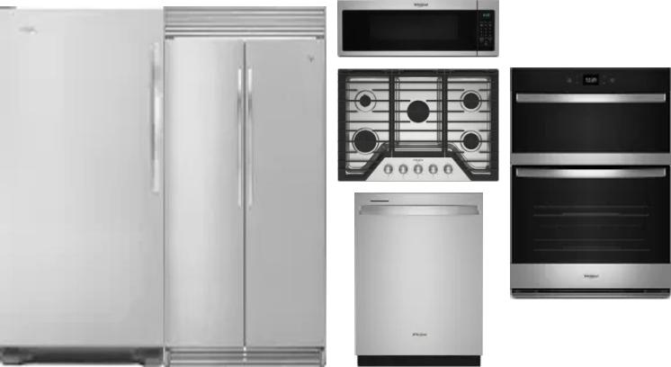 6 Piece Package Includes Refrigerator, Freezer, Cooktop, Wall Oven, Microwave And Dishwasher