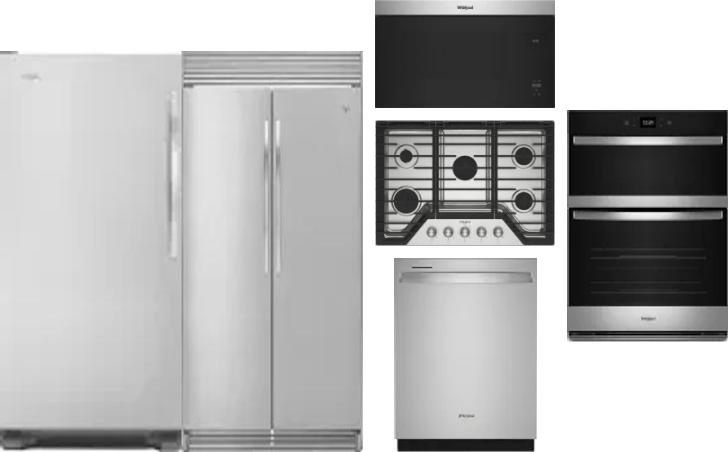 6 Piece Package Includes Refrigerator, Freezer, Cooktop, Wall Oven, Microwave And Dishwasher