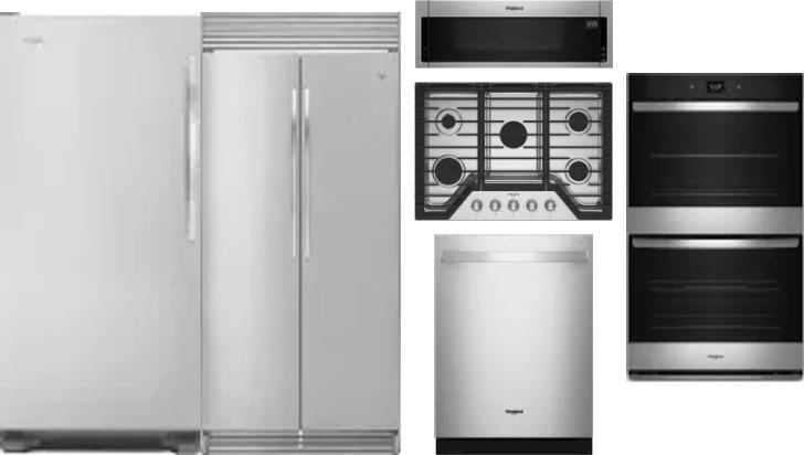 6 Piece Package Includes Refrigerator, Freezer, Cooktop, Wall Oven, Microwave And Dishwasher