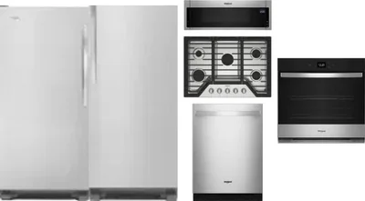 6 Piece Package Includes Refrigerator, Freezer, Cooktop, Wall Oven, Microwave And Dishwasher