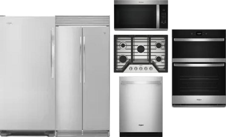 6 Piece Package Includes Refrigerator, Freezer, Cooktop, Wall Oven, Microwave And Dishwasher
