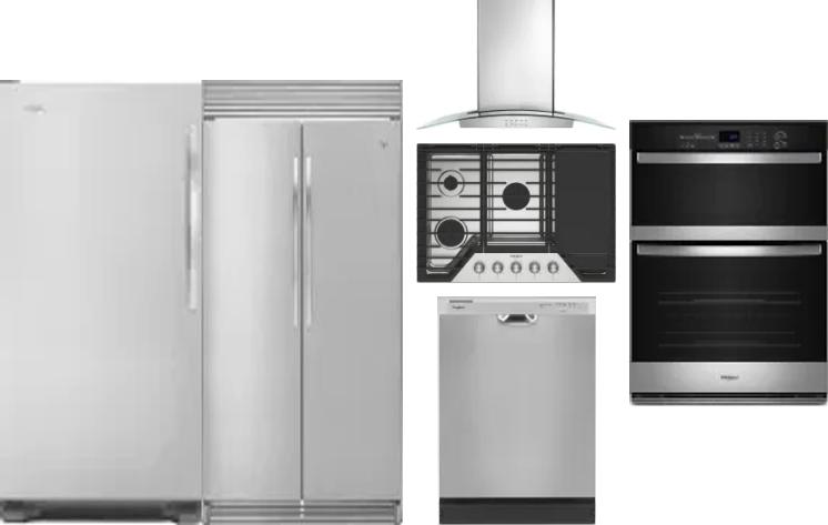 6 Piece Package Includes Refrigerator, Freezer, Cooktop, Wall Oven, Hood And Dishwasher