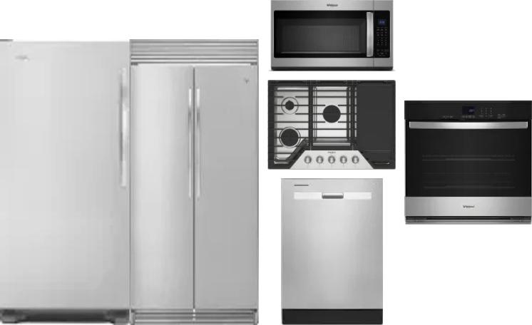 6 Piece Package Includes Refrigerator, Freezer, Cooktop, Wall Oven, Microwave And Dishwasher