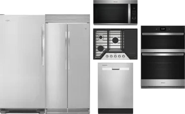 6 Piece Package Includes Refrigerator, Freezer, Cooktop, Wall Oven, Microwave And Dishwasher