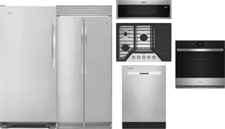 6 Piece Package Includes Refrigerator, Freezer, Cooktop, Wall Oven, Microwave And Dishwasher