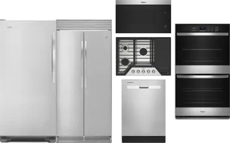 6 Piece Package Includes Refrigerator, Freezer, Cooktop, Wall Oven, Microwave And Dishwasher