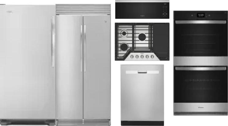6 Piece Package Includes Refrigerator, Freezer, Cooktop, Wall Oven, Microwave And Dishwasher