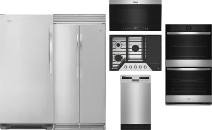 6 Piece Package Includes Refrigerator, Freezer, Cooktop, Wall Oven, Microwave And Dishwasher