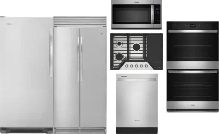 6 Piece Package Includes Refrigerator, Freezer, Cooktop, Wall Oven, Microwave And Dishwasher