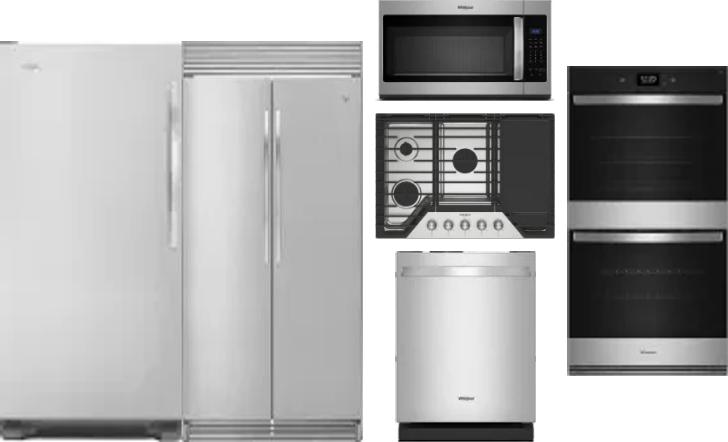 6 Piece Package Includes Refrigerator, Freezer, Cooktop, Wall Oven, Microwave And Dishwasher