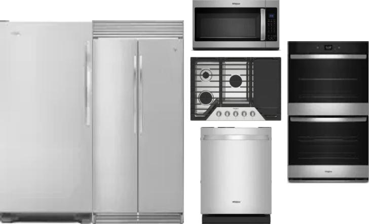 6 Piece Package Includes Refrigerator, Freezer, Cooktop, Wall Oven, Microwave And Dishwasher