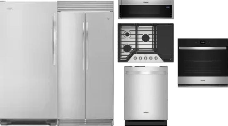 6 Piece Package Includes Refrigerator, Freezer, Cooktop, Wall Oven, Microwave And Dishwasher
